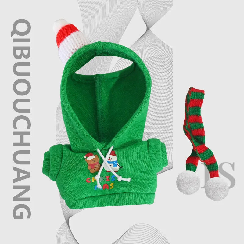 Christmas Santa Outfit for Pop Mart The Monsters | Festive Holiday Doll Clothes Set for Labubu | Eco-Friendly Winter Gift