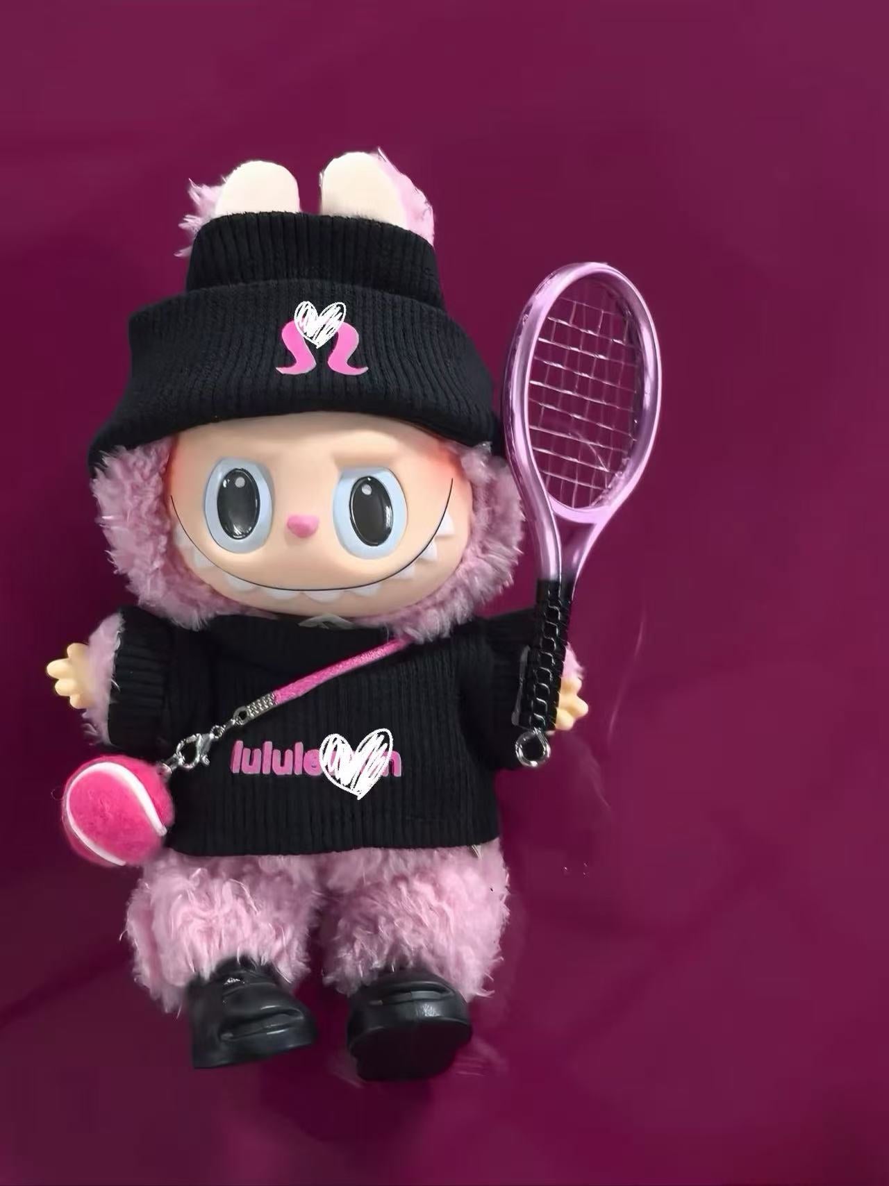 Tennis Prince Loose Fit T shirt suitable for labubu Baby Clothes First, Second, Third Generation17cm Macaron Pendant