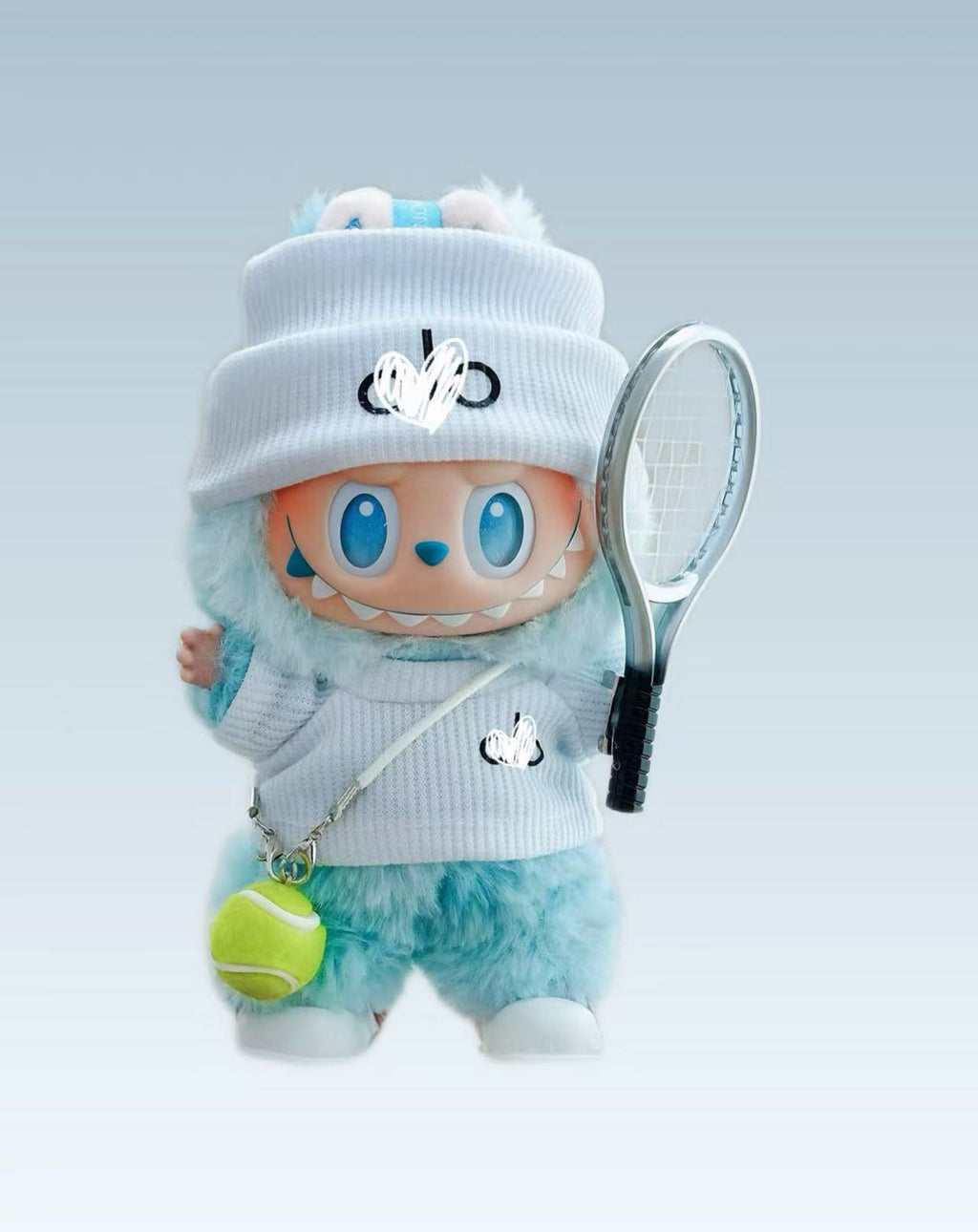 Tennis Prince Loose Fit T shirt suitable for labubu Baby Clothes First, Second, Third Generation17cm Macaron Pendant