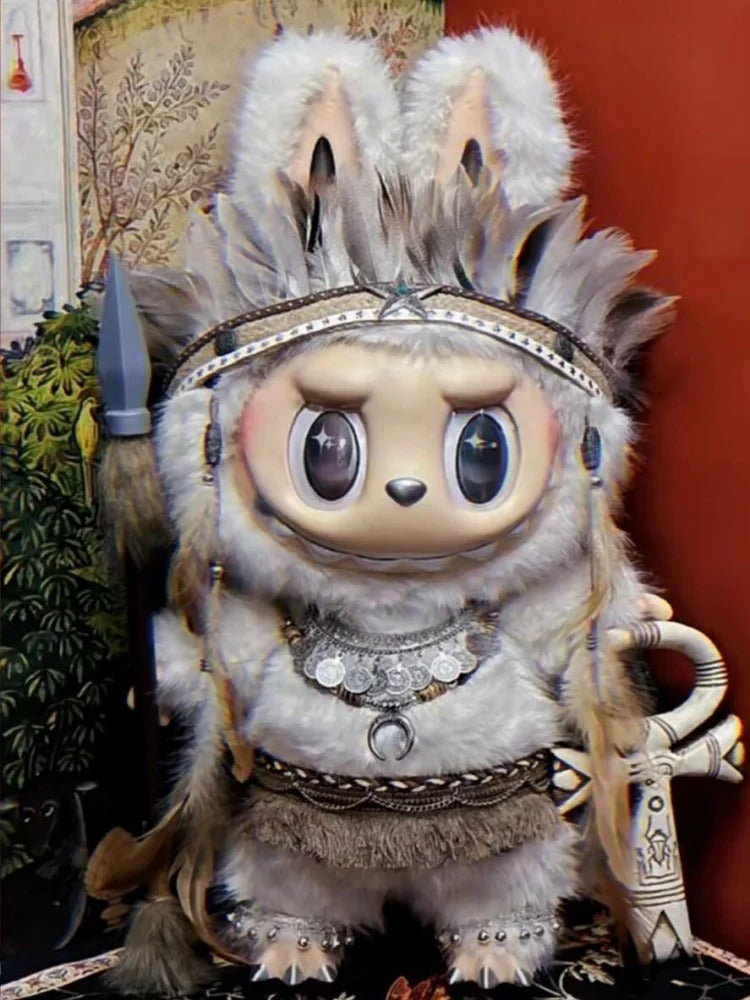 For 58cm Labubu Clothes Zimomo Big Leader Big Angel, Monkey King Sun Wukong Armor Outfit for Large The Monsters Figures | Mythical Hero Costume for Big Labubu | Original Design (Doll Not Included)