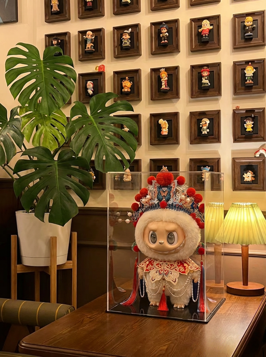 For 58cm Labubu Clothes Zimomo Big Leader Big Angel- Chinese Opera Costume Theme, Original Embroidery Design, Eco-Friendly Material, Cost-Effective Doll Outfit