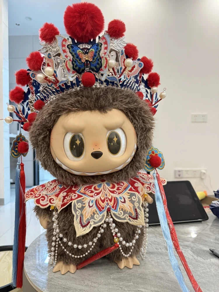For 58cm Labubu Clothes Zimomo Big Leader Big Angel, Monkey King Sun Wukong Armor Outfit for Large The Monsters Figures | Mythical Hero Costume for Big Labubu | Original Design (Doll Not Included)