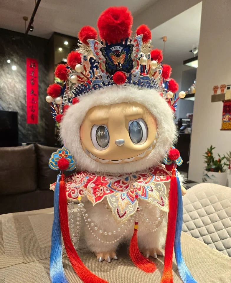 For 58cm Labubu Clothes Zimomo Big Leader Big Angel, Monkey King Sun Wukong Armor Outfit for Large The Monsters Figures | Mythical Hero Costume for Big Labubu | Original Design (Doll Not Included)