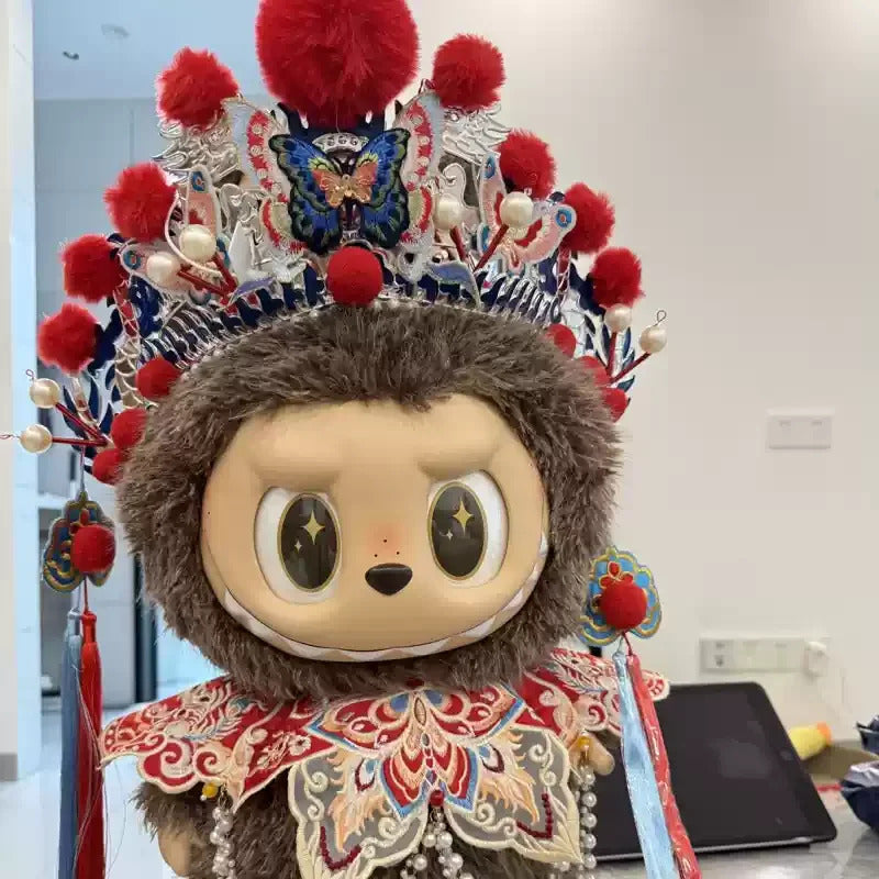 For 58cm Labubu Clothes Zimomo Big Leader Big Angel, Monkey King Sun Wukong Armor Outfit for Large The Monsters Figures | Mythical Hero Costume for Big Labubu | Original Design (Doll Not Included)