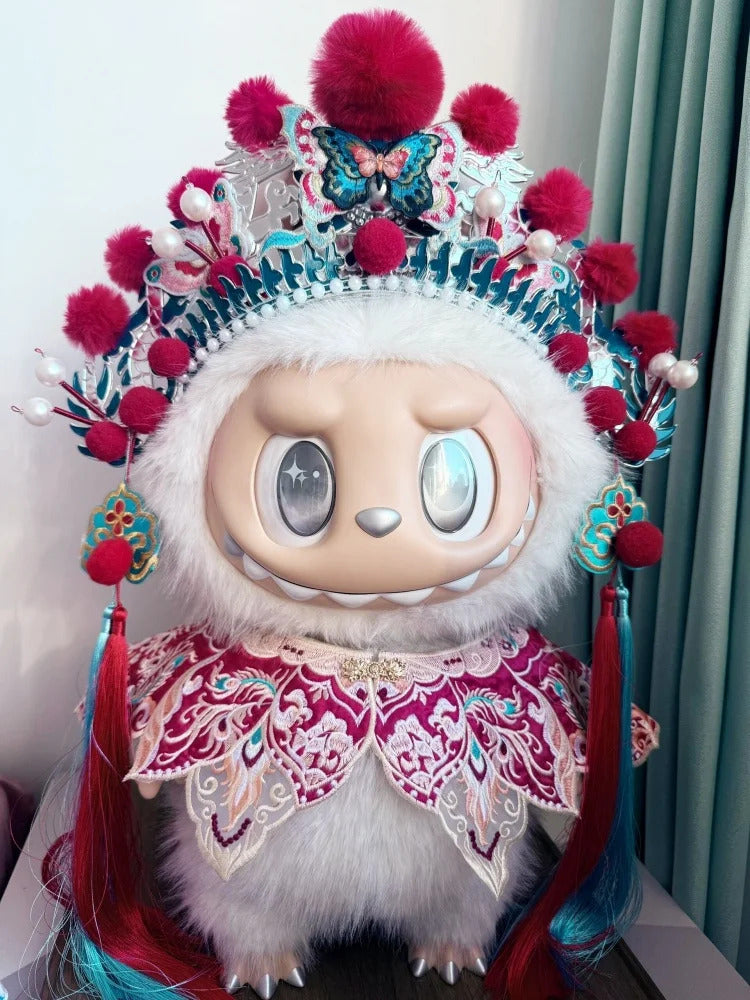 For 58cm Labubu Clothes Zimomo Big Leader Big Angel, Monkey King Sun Wukong Armor Outfit for Large The Monsters Figures | Mythical Hero Costume for Big Labubu | Original Design (Doll Not Included)