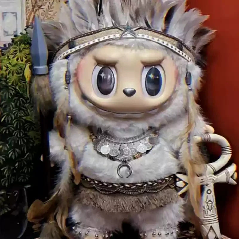 For 58cm Labubu Clothes Zimomo Big Leader Big Angel, Monkey King Sun Wukong Armor Outfit for Large The Monsters Figures | Mythical Hero Costume for Big Labubu | Original Design (Doll Not Included)