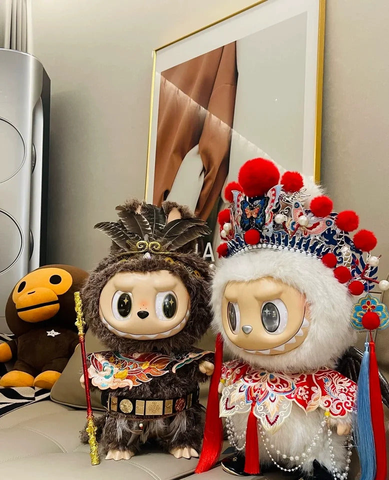 For 58cm Labubu Clothes Zimomo Big Leader Big Angel, Monkey King Sun Wukong Armor Outfit for Large The Monsters Figures | Mythical Hero Costume for Big Labubu | Original Design (Doll Not Included)
