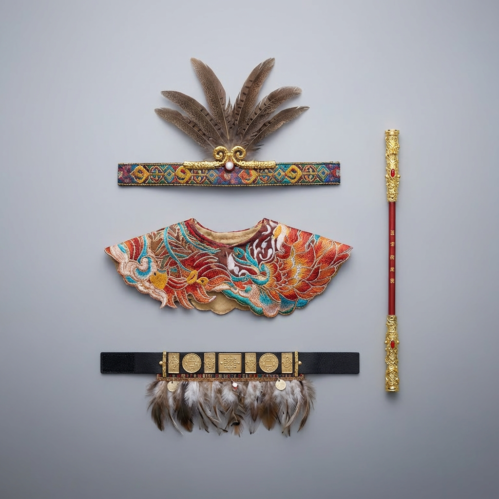 For 58cm Labubu Clothes Zimomo Big Leader Big Angel, Monkey King Sun Wukong Armor Outfit for Large The Monsters Figures | Mythical Hero Costume for Big Labubu | Original Design (Doll Not Included)