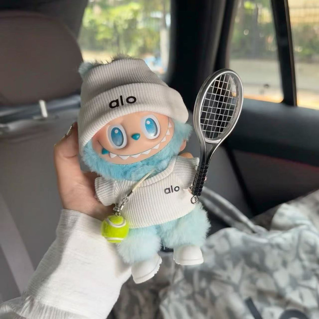 Tennis Prince Loose Fit T shirt suitable for labubu Baby Clothes First, Second, Third Generation17cm Macaron Pendant