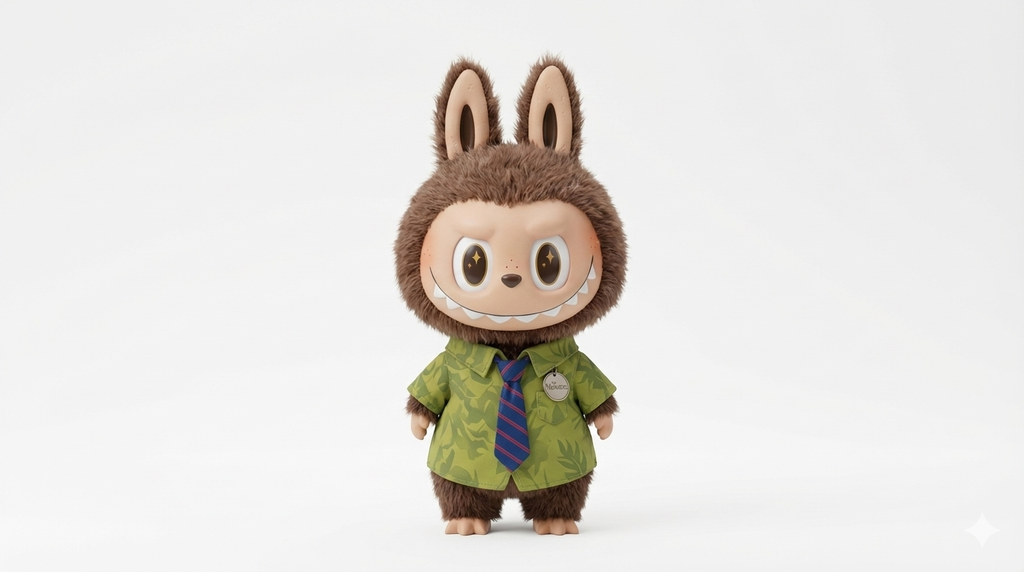 Z-City Police & Fox Casual Outfit for Pop Mart The Monsters | Movie Inspired Doll Clothes for Labubu | Eco-Friendly Original Design (Doll Not Included)