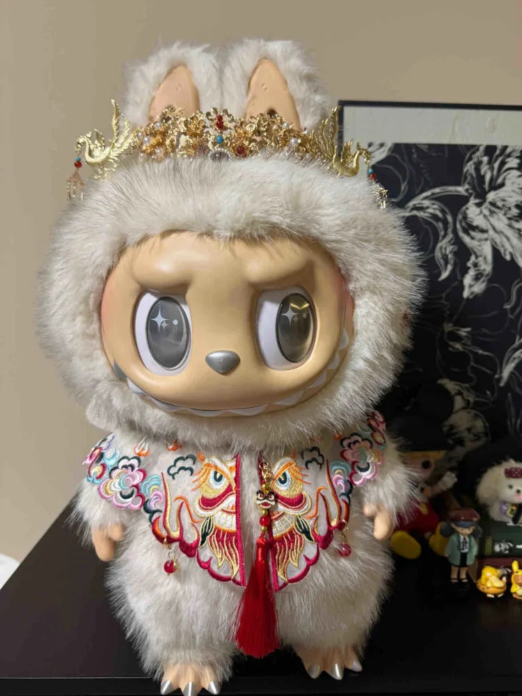 For 58cm Labubu Clothes Zimomo Big Leader Big Angel, Monkey King Sun Wukong Armor Outfit for Large The Monsters Figures | Mythical Hero Costume for Big Labubu | Original Design (Doll Not Included)