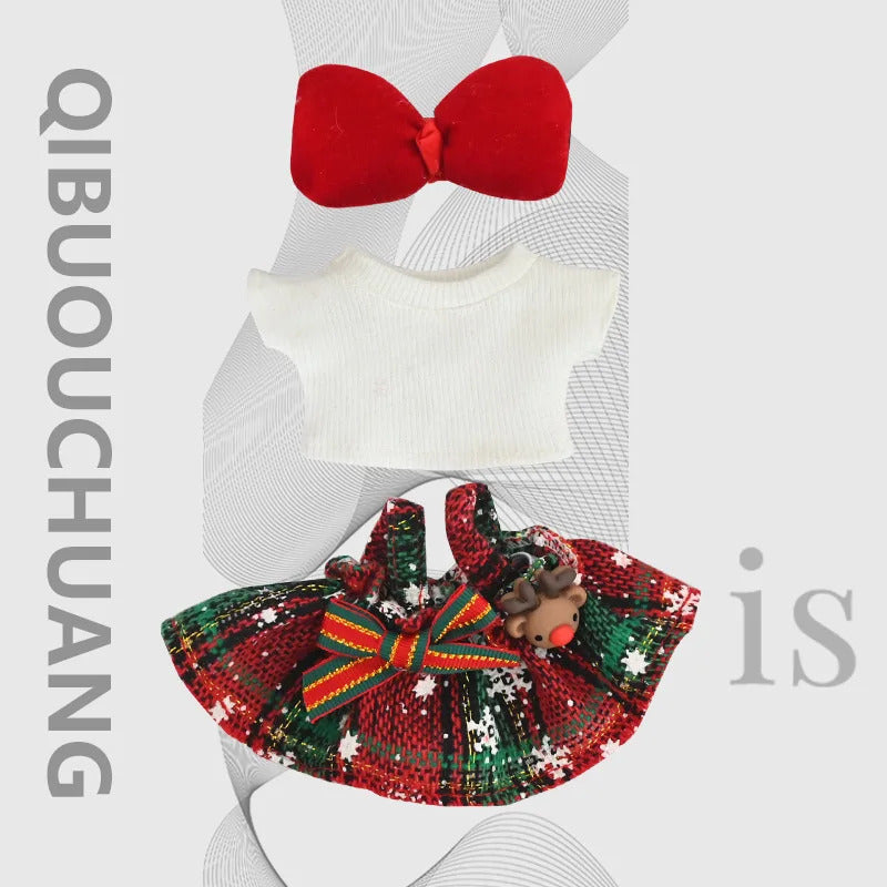 Christmas Santa Outfit for Pop Mart The Monsters | Festive Holiday Doll Clothes Set for Labubu | Eco-Friendly Winter Gift