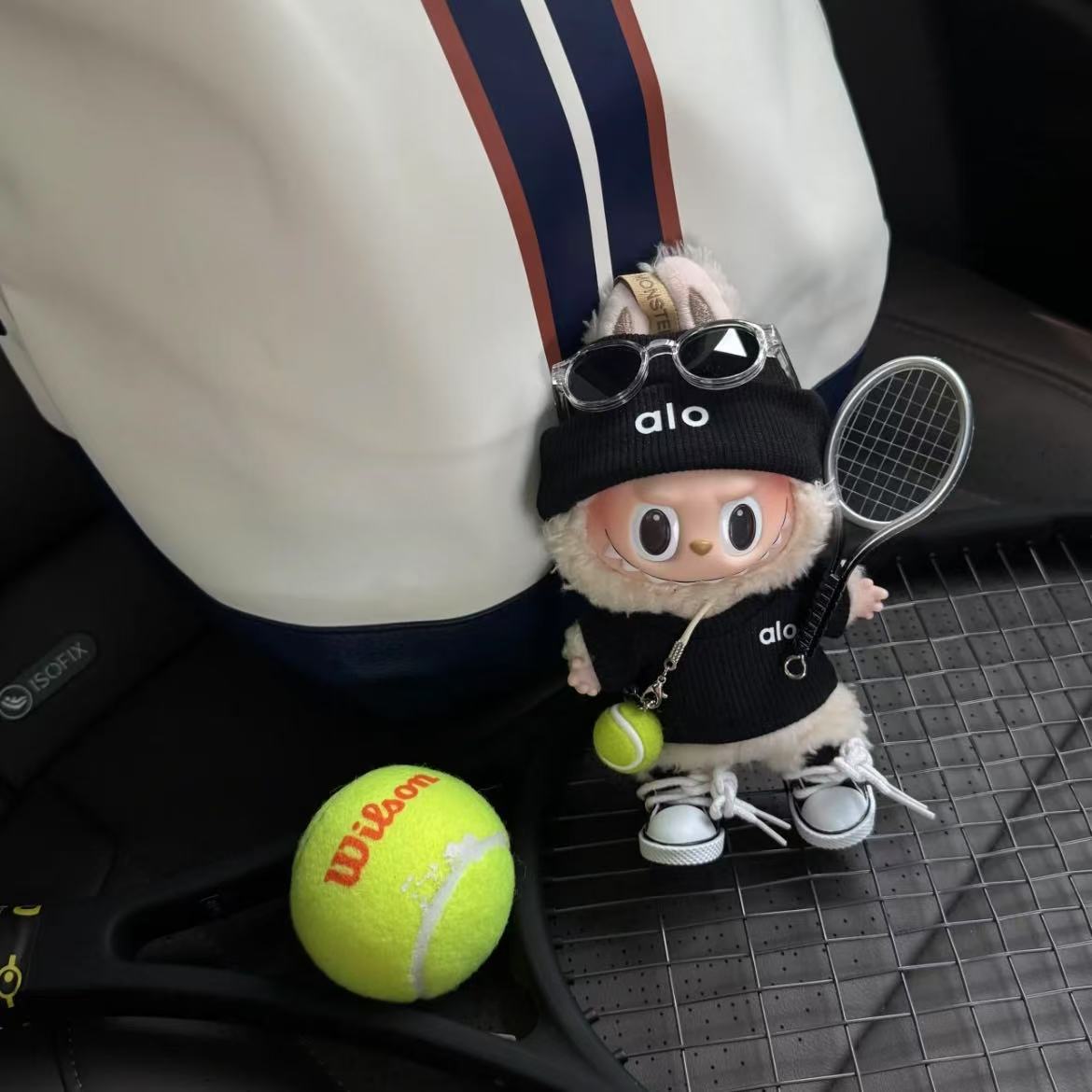 Tennis Prince Loose Fit T shirt suitable for labubu Baby Clothes First, Second, Third Generation17cm Macaron Pendant