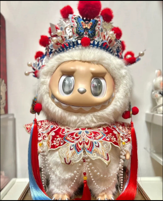 For 58cm Labubu Clothes Zimomo Big Leader Big Angel- Chinese Opera Costume Theme, Original Embroidery Design, Eco-Friendly Material, Cost-Effective Doll Outfit