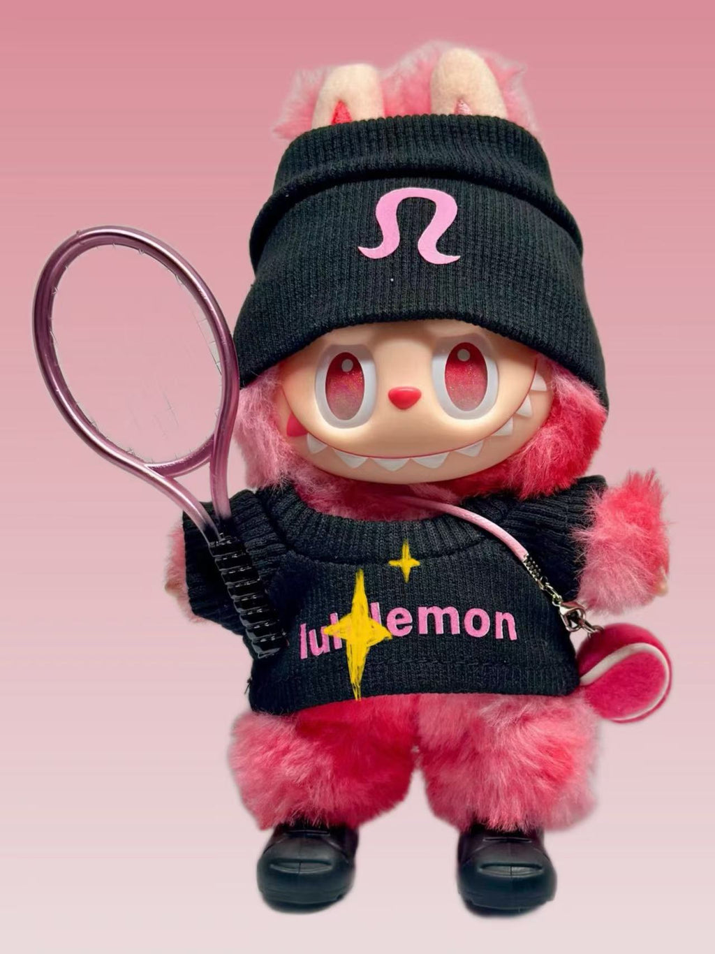 Tennis Prince Loose Fit T shirt suitable for labubu Baby Clothes First, Second, Third Generation17cm Macaron Pendant