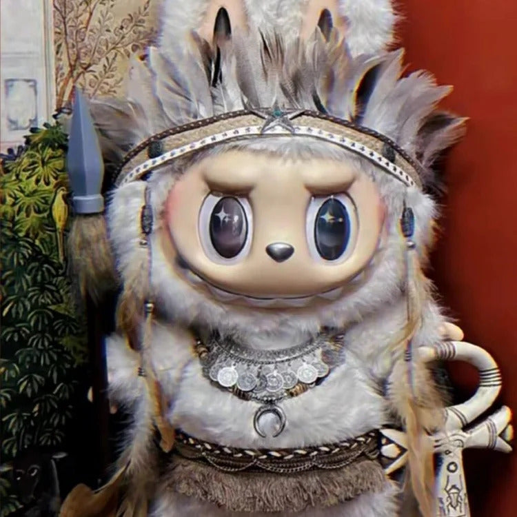 For 58cm Labubu Clothes Zimomo Big Leader Big Angel, Monkey King Sun Wukong Armor Outfit for Large The Monsters Figures | Mythical Hero Costume for Big Labubu | Original Design (Doll Not Included)