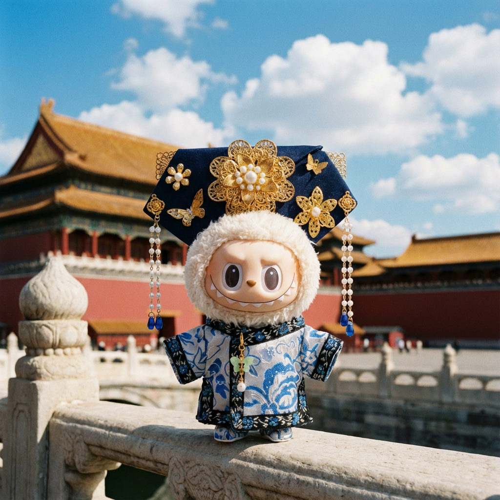 【3pcs】Traditional Chinese Opera Costume for The Monsters | Exquisite Oriental Outfit for Labubu Doll | Handmade Eco-Friendly Design (Clothes Only)